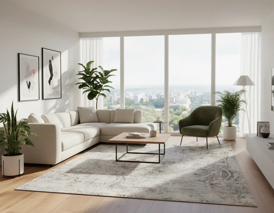 Tapete Vintage Neutro con Textura Desgastada y Diseño Abstracto Render