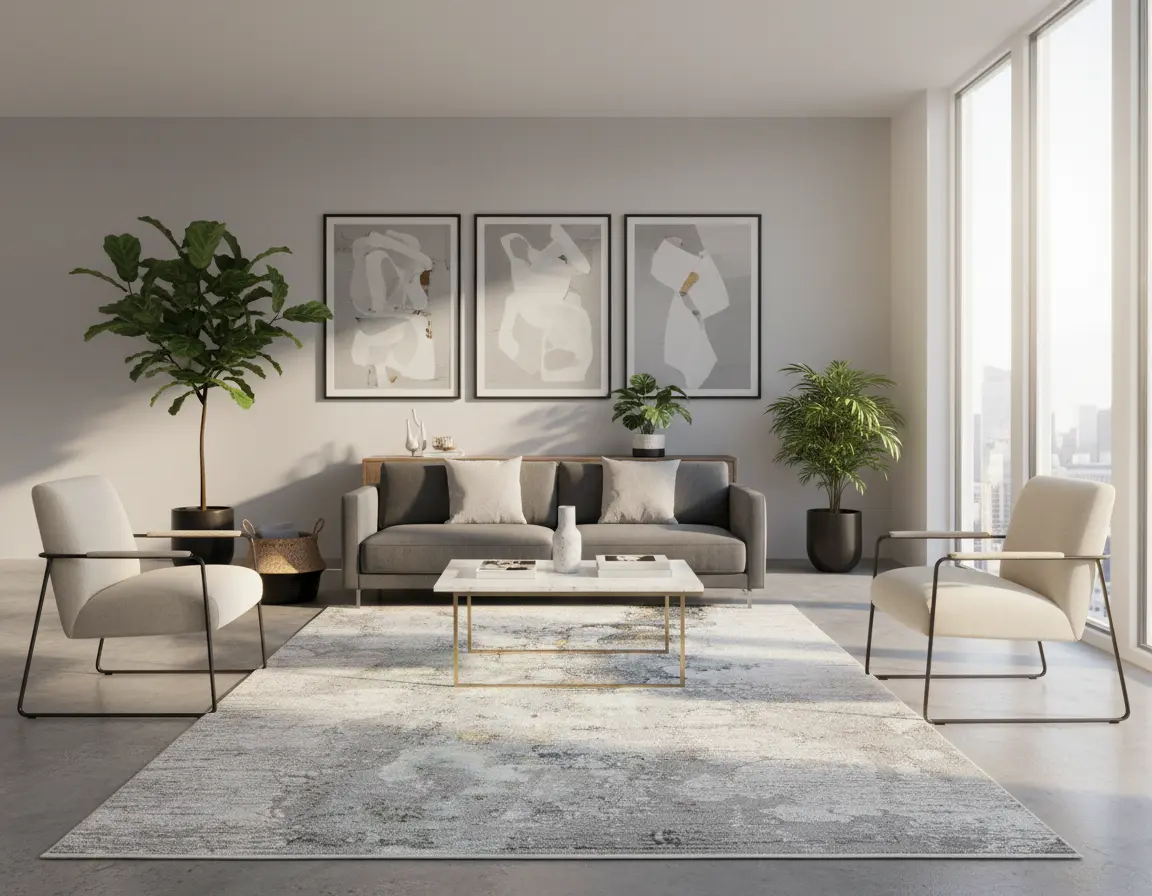 Tapete Abstracto Neutro con Diseño Texturizado en Gris Render