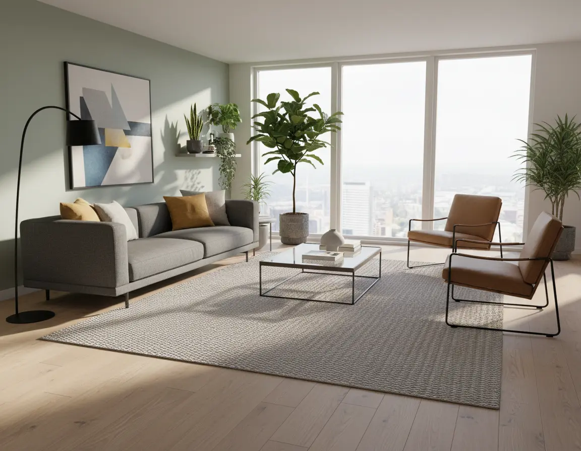 Tapete Texturizado Gris con Diseño Minimalista Render