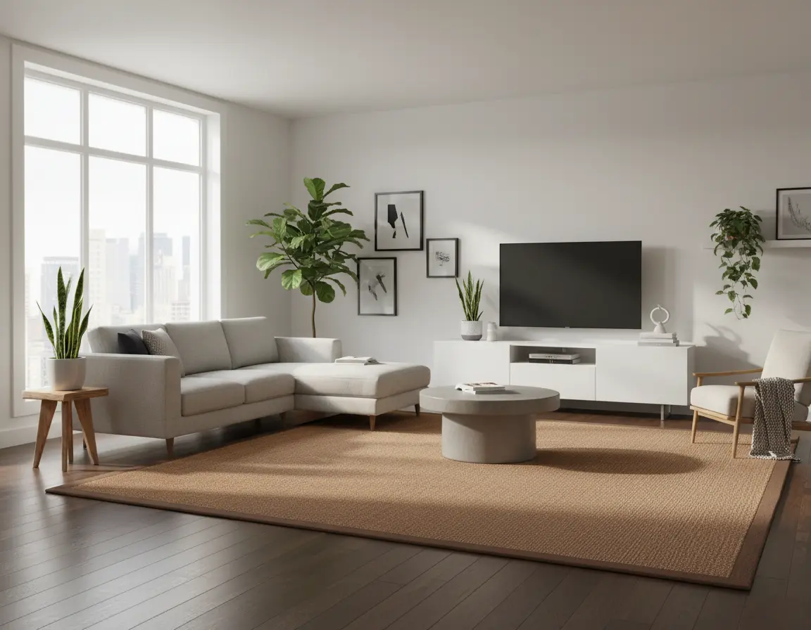 Tapete Texturizado Cafe con Borde en Cafe Oscuro Colección AJMER Render