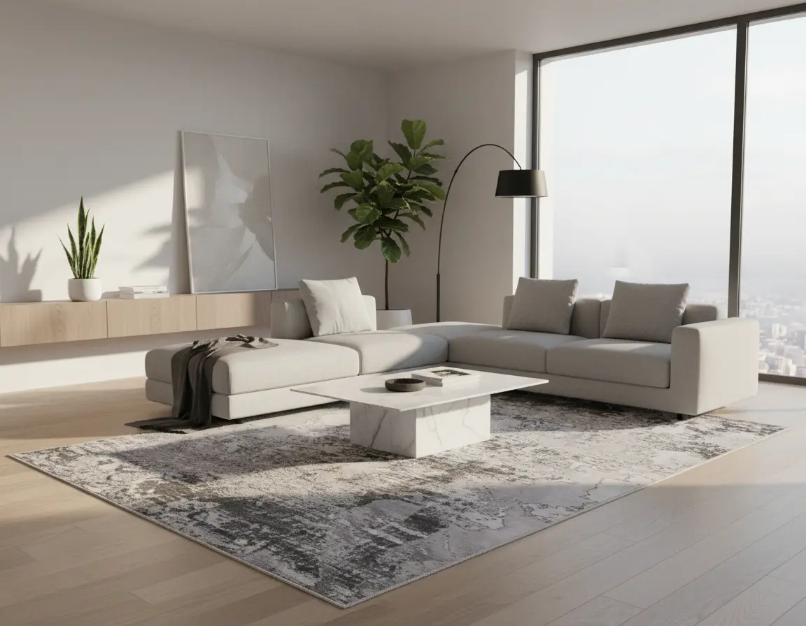 Tapete Moderno Gris con Diseño Abstracto en Gris Oscuro Render