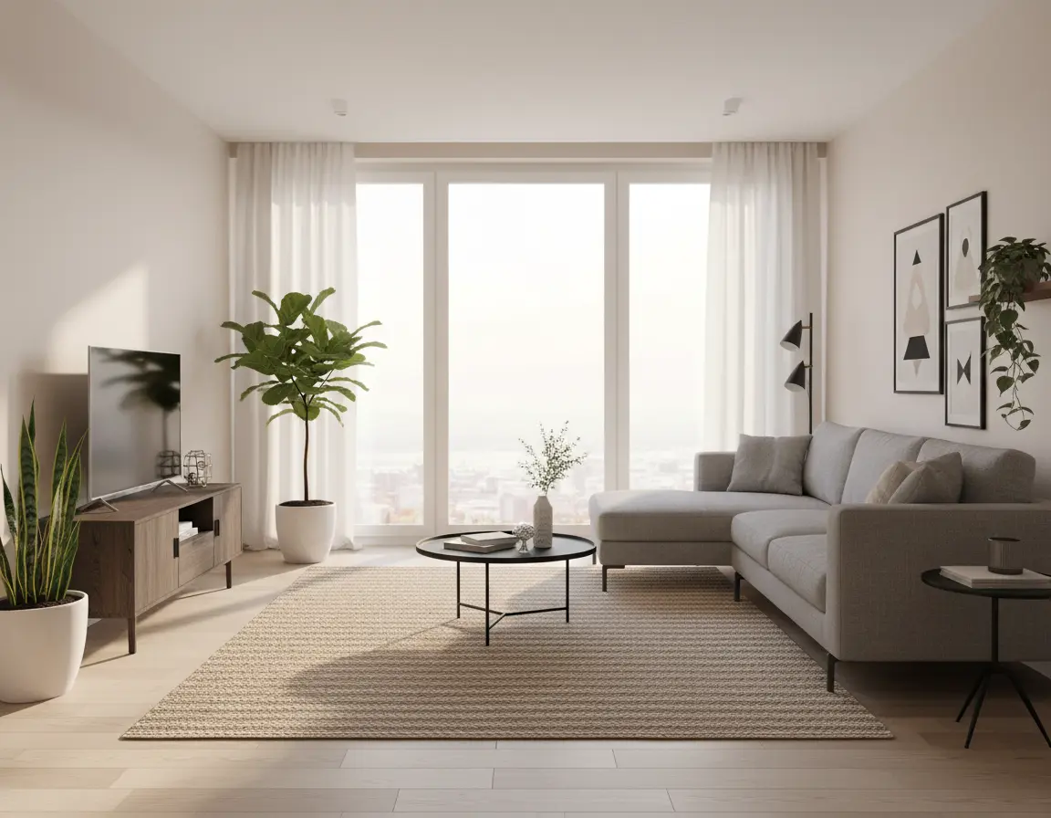 Tapete Texturizado Cafe con Delicadas Líneas Beige Render