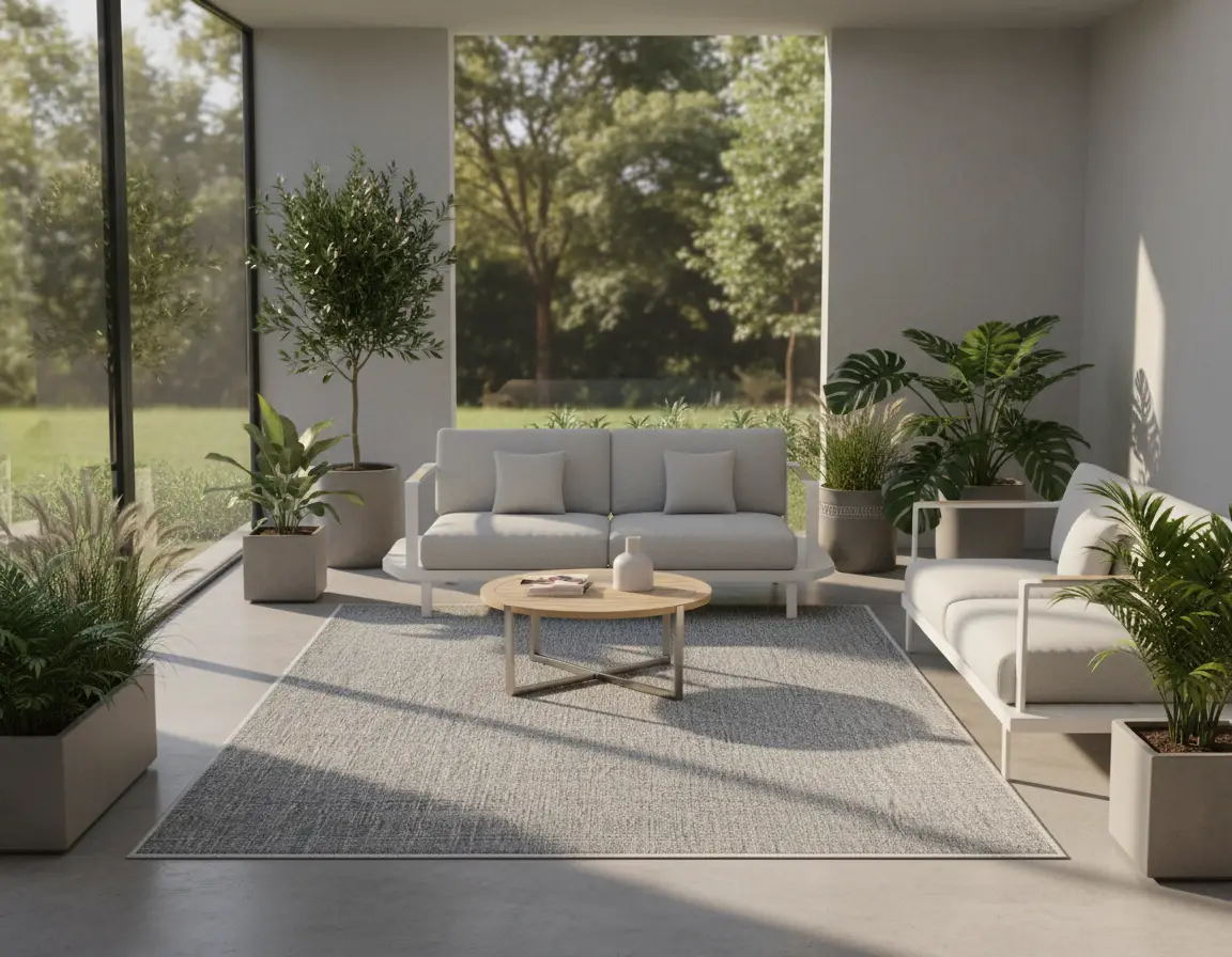 Tapete Moderno Gris con Textura Lineal Sutil Render