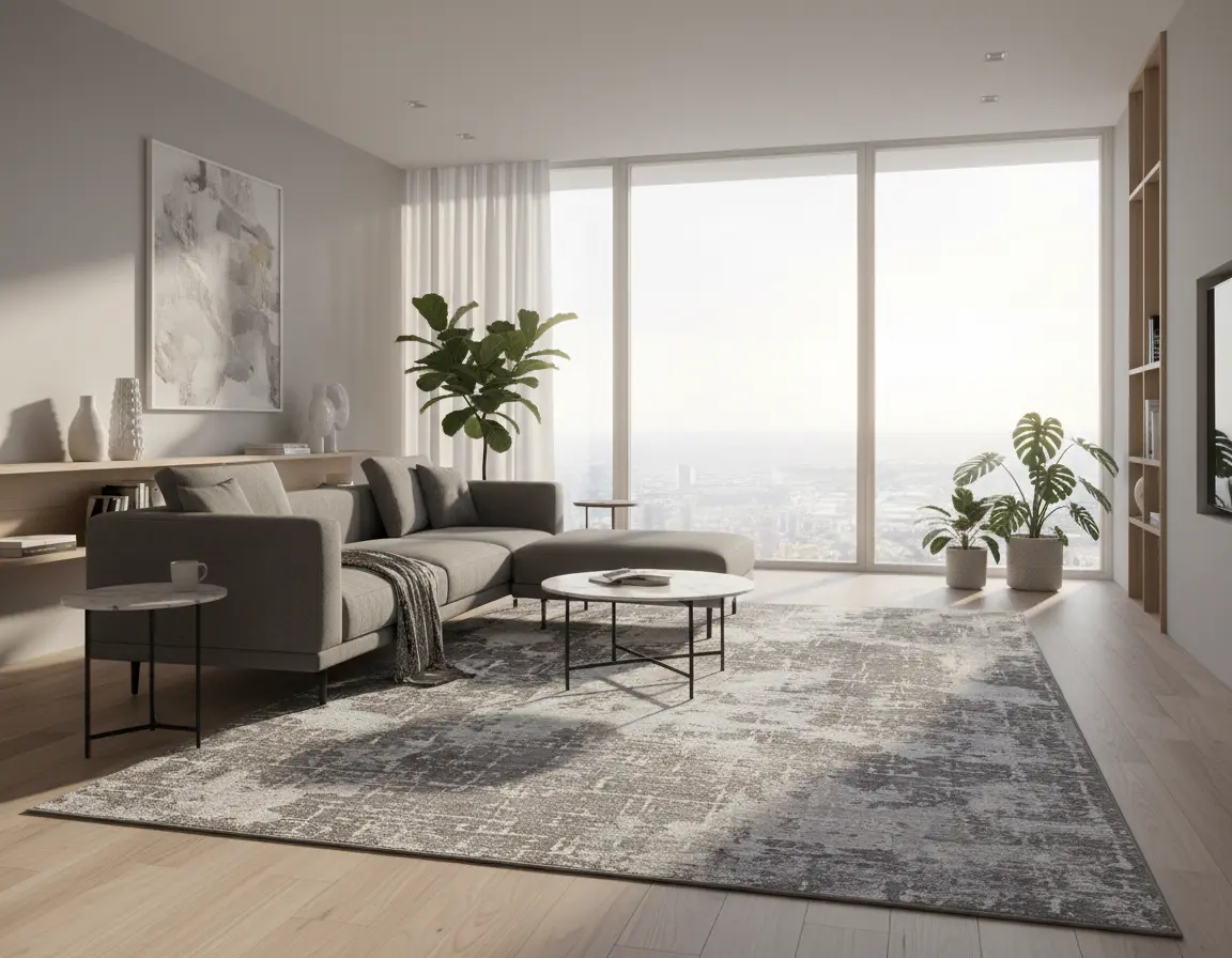 Tapete Moderno Gris con Textura Abstracta Desgastada Render