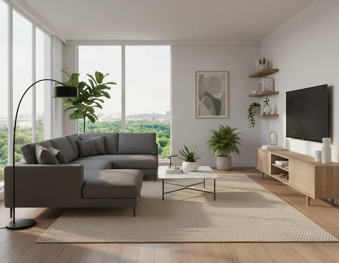 Tapete Texturizado Neutro con Tejido Trenzado Render