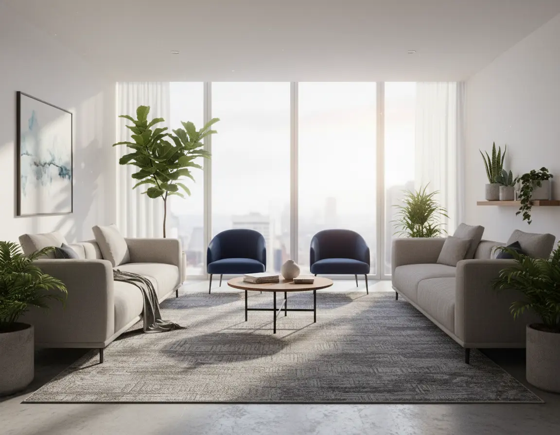 Tapete Moderno Gris con Diseño Abstracto Texturizado Render