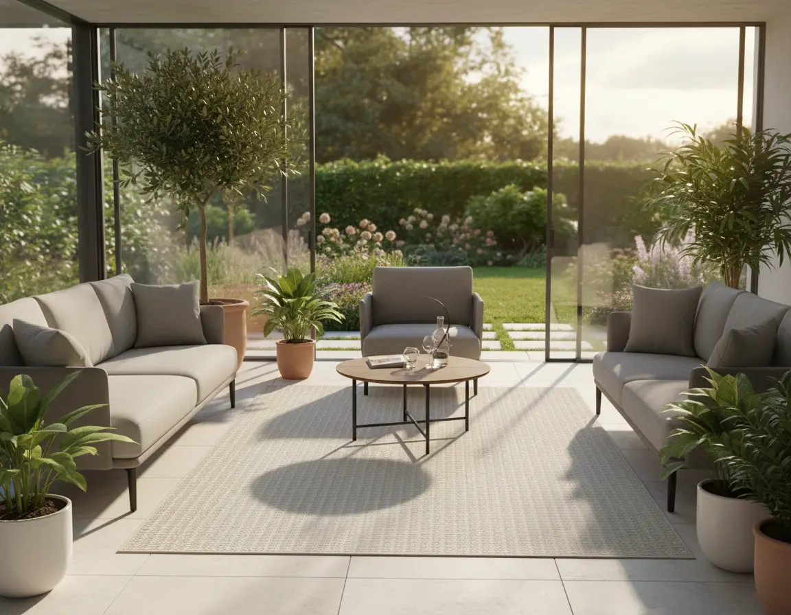 Tapete Texturizado Neutro con Diseño Sutil para Ambientes Luminosos Render