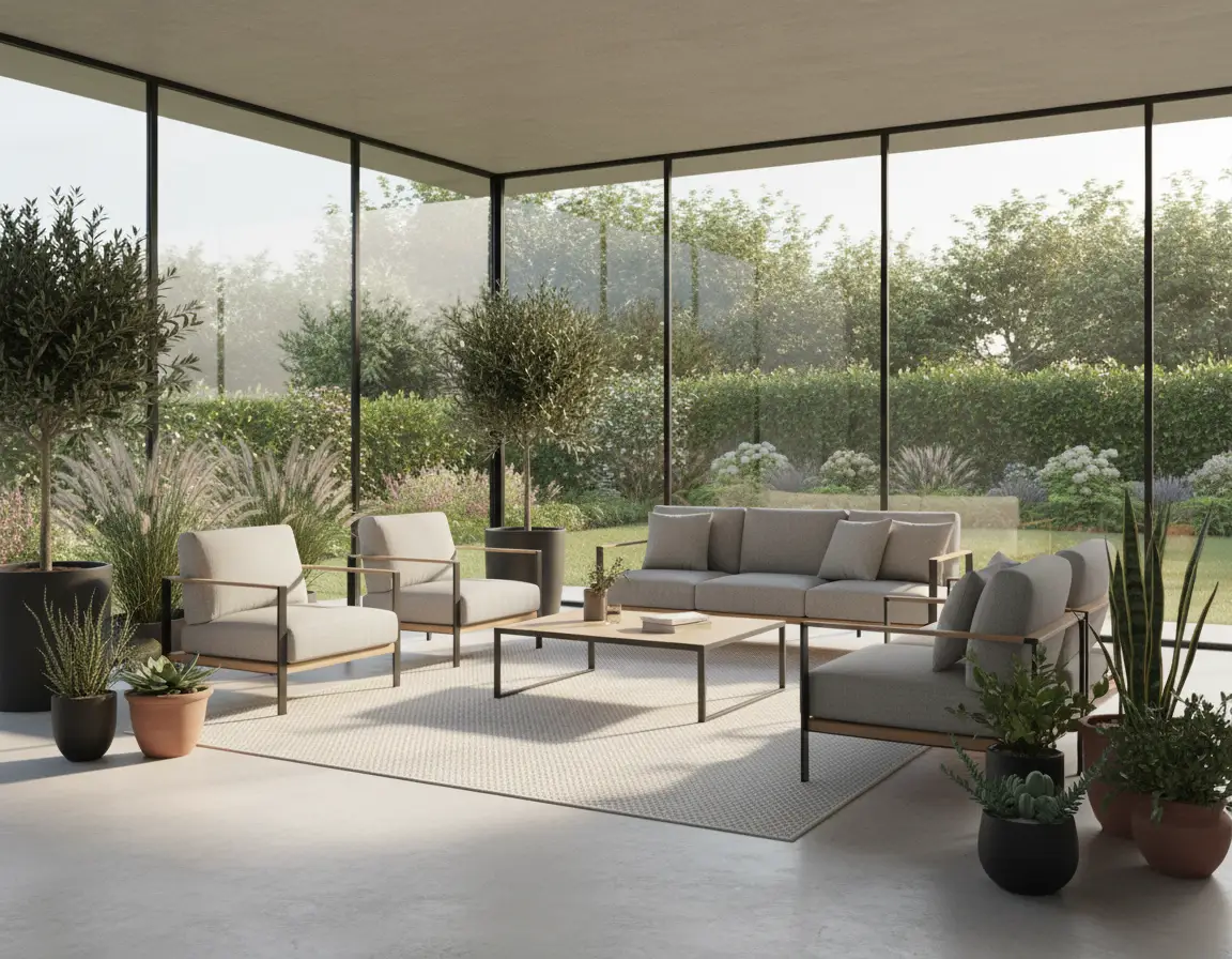 Tapete Texturizado Neutro con Diseño Tejido para Mayor Confort Render