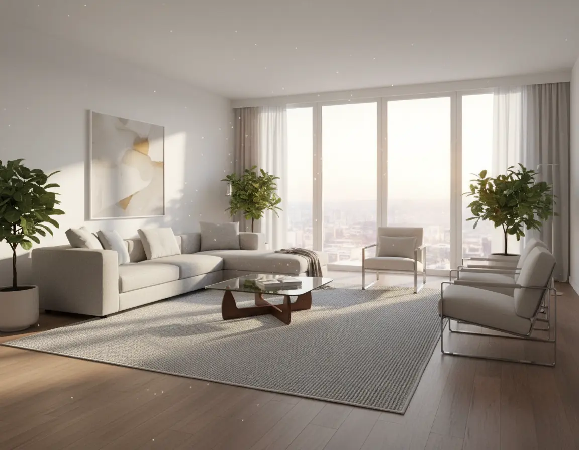 Tapete Texturizado Gris con Tejido Vertical Render