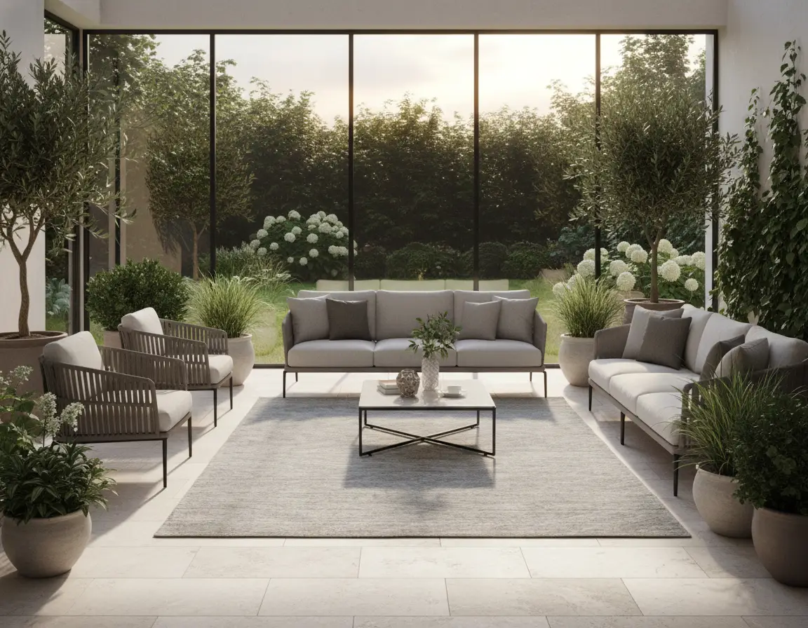 Tapete Moderno Gris con Textura Sutil para Mayor Confort Render