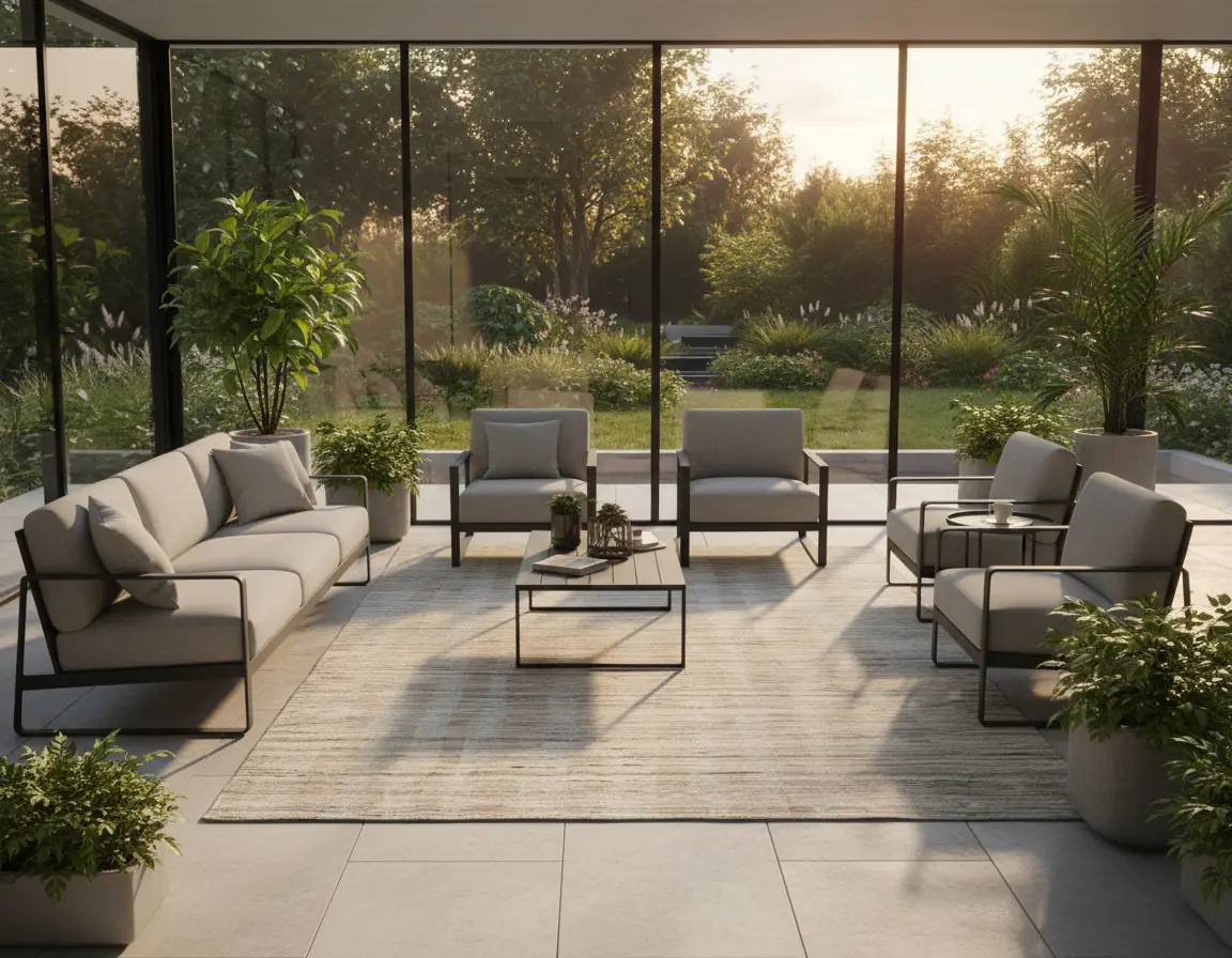 Tapete Texturizado Neutro con Diseño de Rayas Sutiles Render