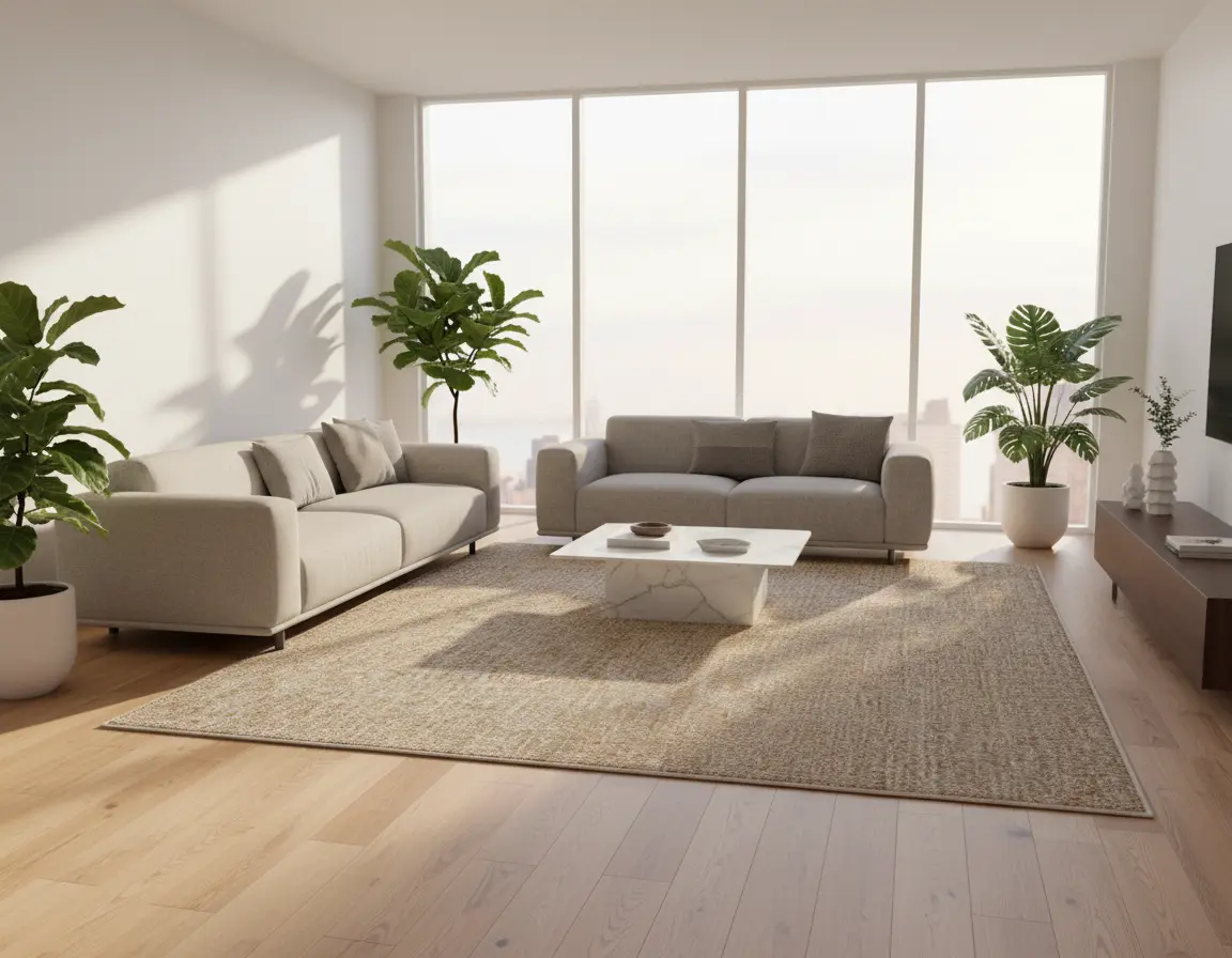 Tapete Texturizado Neutro con Diseño Minimalista Render