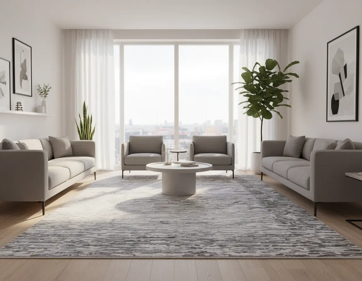 Tapete Moderno Gris con Textura Abstracta Render