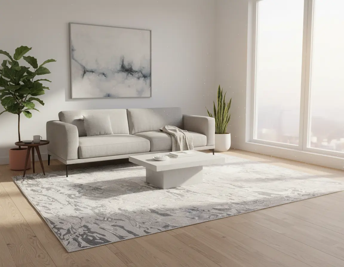 Tapete Moderno Gris con Diseño Abstracto en Gris Oscuro Render