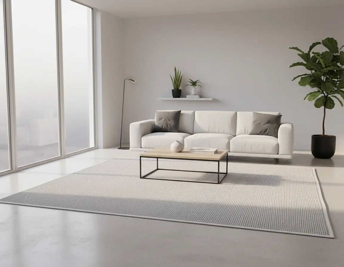 Tapete Moderno Beige con Diseño Texturizado en Gris Render