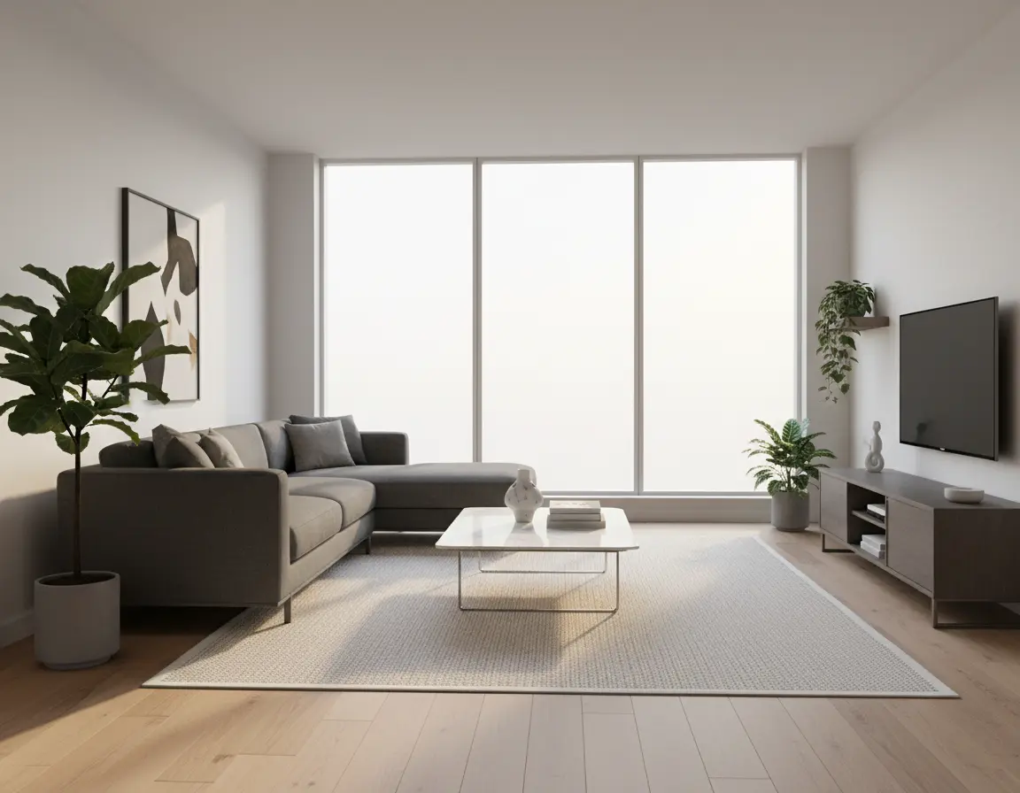 Tapete Tejido Neutro con Textura Sutil para un Ambiente Acogedor Render