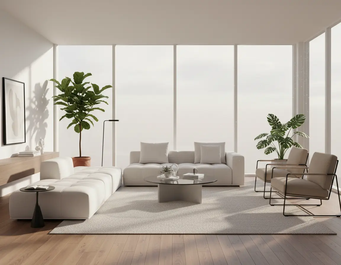 Tapete Texturizado Neutro con Diseño Sutil Render