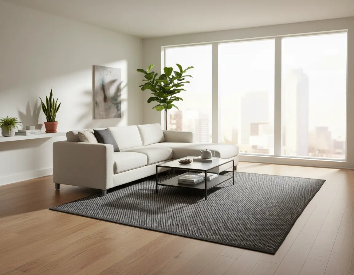 Tapete Moderno Gris con Diseño Geométrico en Gris Oscuro Render