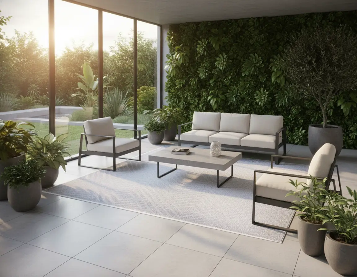 Tapete Moderno Gris con Diseño Geométrico en Gris Oscuro Render