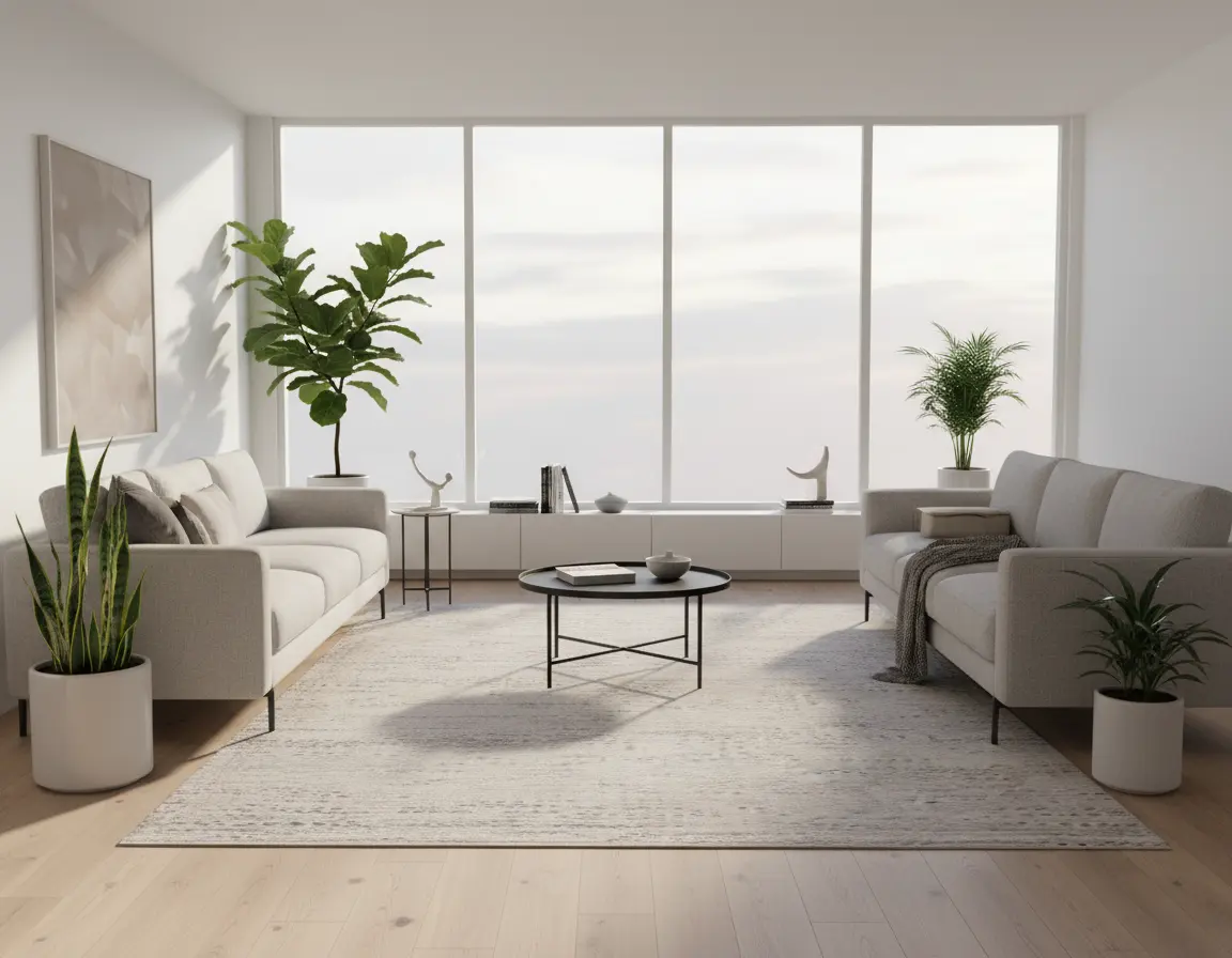 Tapete Moderno Neutro con Diseño Texturizado en Gris Oscuro Render