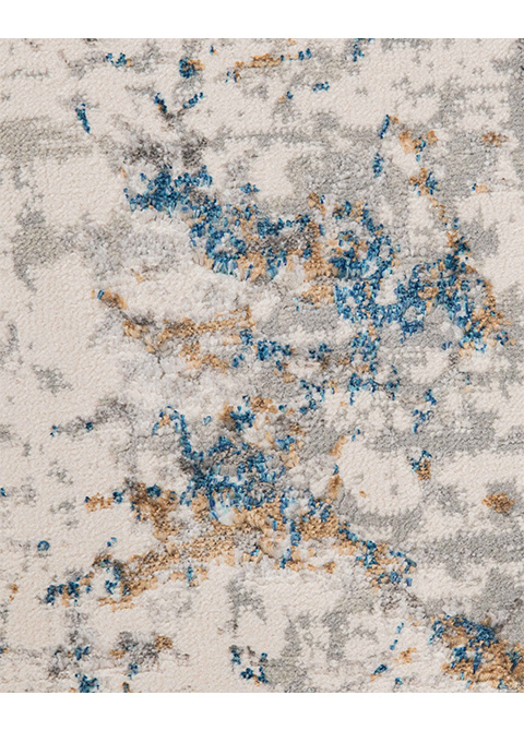 Tapete Moderno Neutro con Diseño Abstracto en Azul