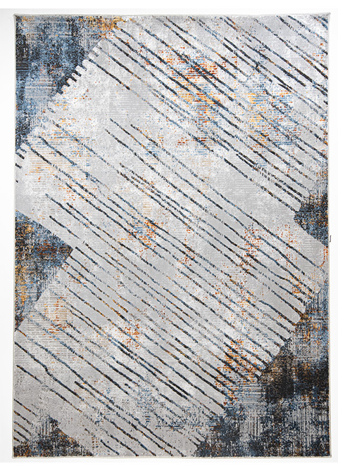 Tapete Moderno Gris con Diseño de Rayas en Gris Oscuro