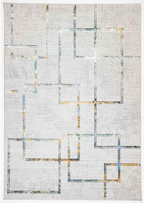 Tapete Moderno Neutro con Diseño Geométrico en Gris Oscuro