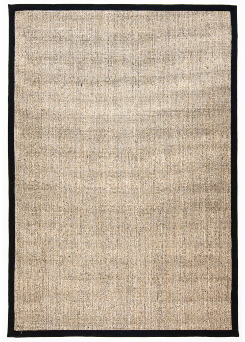 Tapete Moderno Neutro con Borde en Gris Oscuro