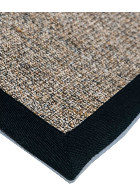 Tapete Moderno Neutro con Borde en Gris Oscuro