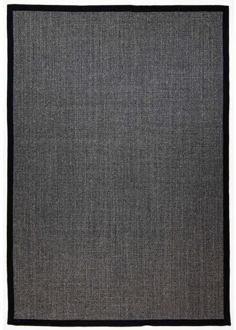 Tapete Moderno Gris con Borde en Gris Oscuro