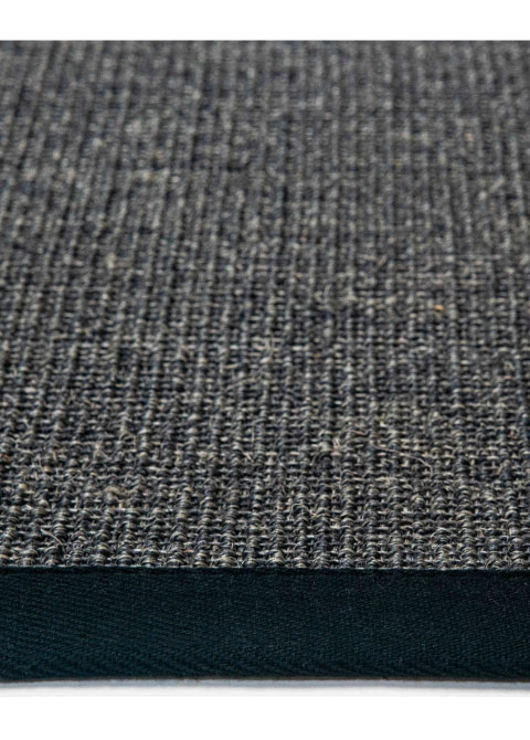 Tapete Moderno Gris con Borde en Gris Oscuro