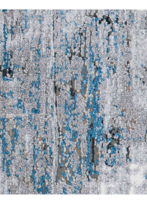 Tapete Moderno Gris con Diseño Abstracto en Dorado