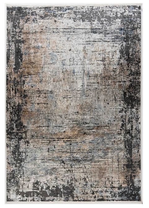 Tapete Vintage Neutro con Diseño Abstracto en Gris Oscuro