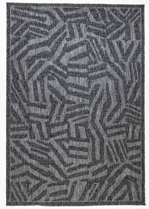 Tapete Moderno Gris con Diseño Geométrico en Gris Oscuro