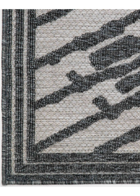 Tapete Moderno Neutro con Diseño Geométrico en Gris Oscuro