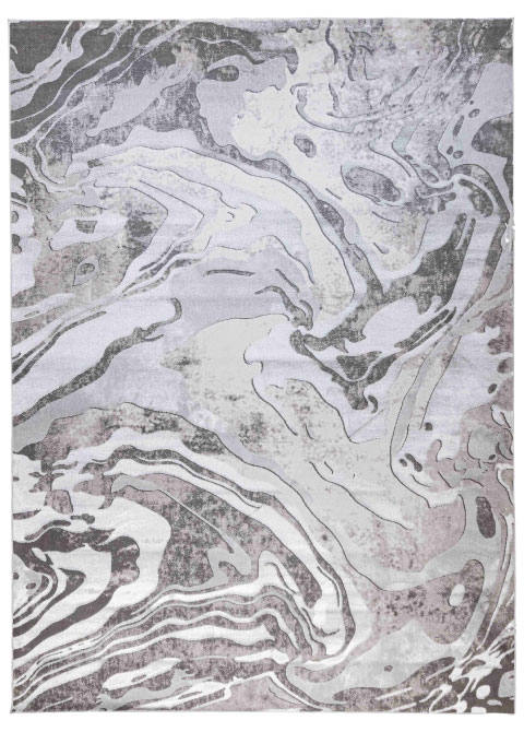 Tapete Moderno Neutro con Diseño Abstracto en Gris Oscuro