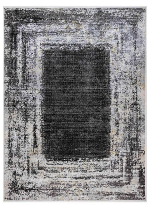 Tapete Moderno Gris con Diseño Abstracto en Gris Oscuro