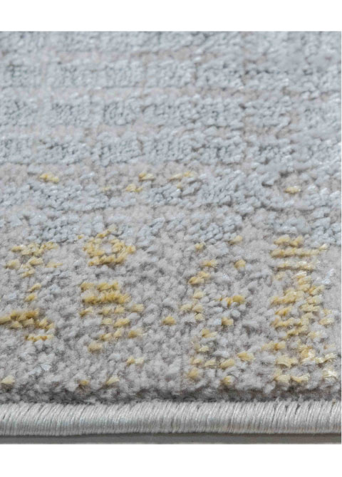 Tapete Moderno Gris con Diseño Abstracto y Toques Dorados