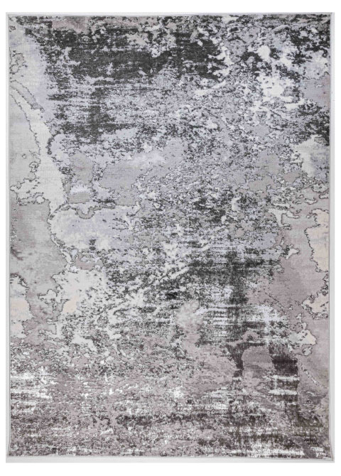 Tapete Moderno Gris con Diseño Abstracto en Gris Oscuro