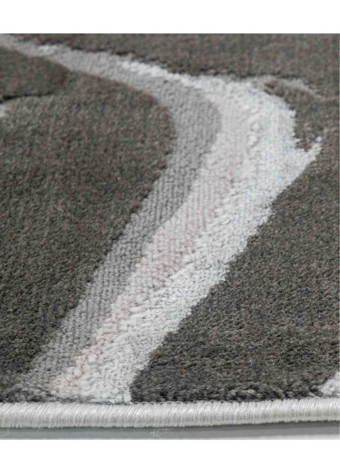 Tapete Moderno Gris con Diseño Marmoleado en Gris Oscuro