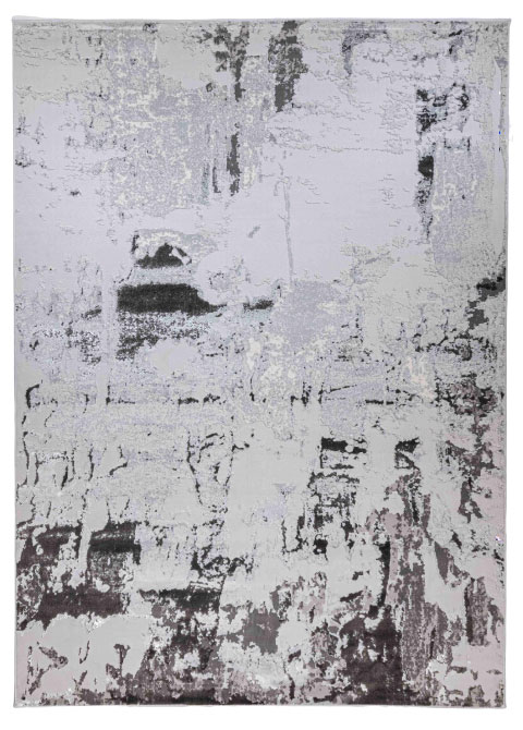 Tapete Moderno Gris con Diseño Abstracto en Gris Oscuro