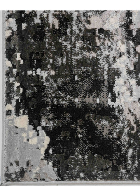 Tapete Moderno Gris con Diseño Abstracto en Gris Oscuro