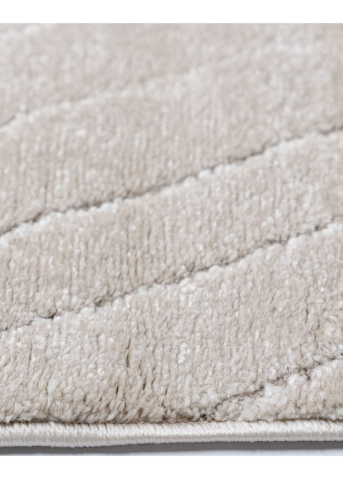 Tapete Moderno Neutro con Diseño de Anillos en Gris