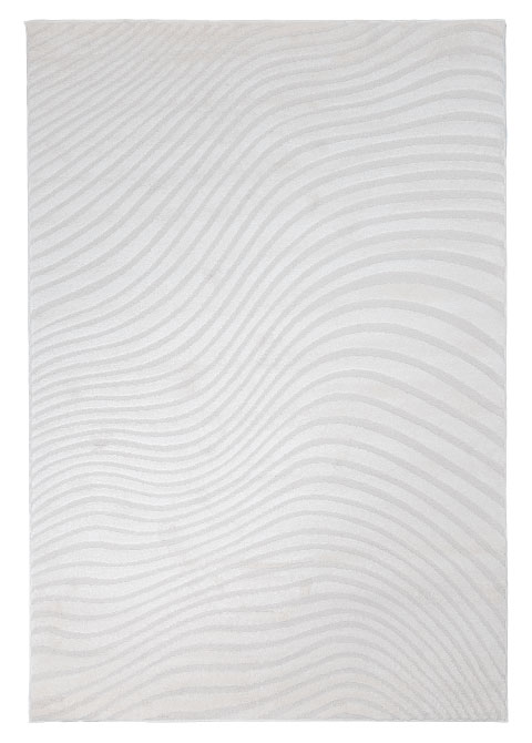 Tapete Moderno Neutro con Diseño de Ondas Suaves