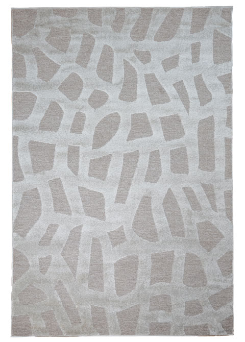 Tapete Moderno Neutro con Diseño Abstracto en Beige