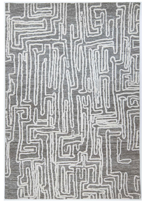 Tapete Moderno Gris con Diseño Abstracto en Neutro