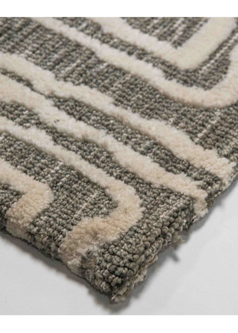 Tapete Moderno Gris con Diseño Abstracto en Neutro