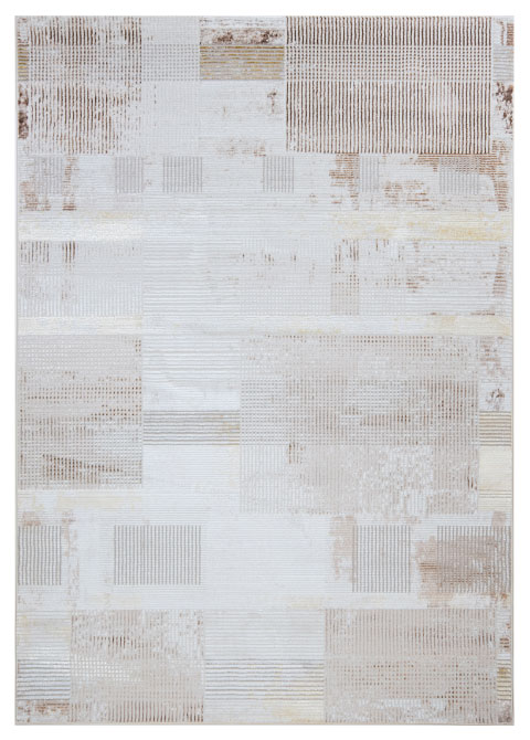 Tapete Moderno Neutro con Diseño Geométrico en Café