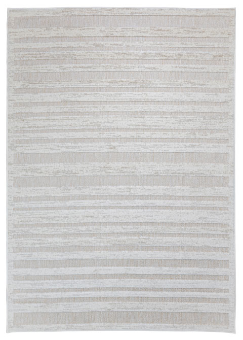 Tapete Moderno Neutro con Diseño de Rayas Horizontales