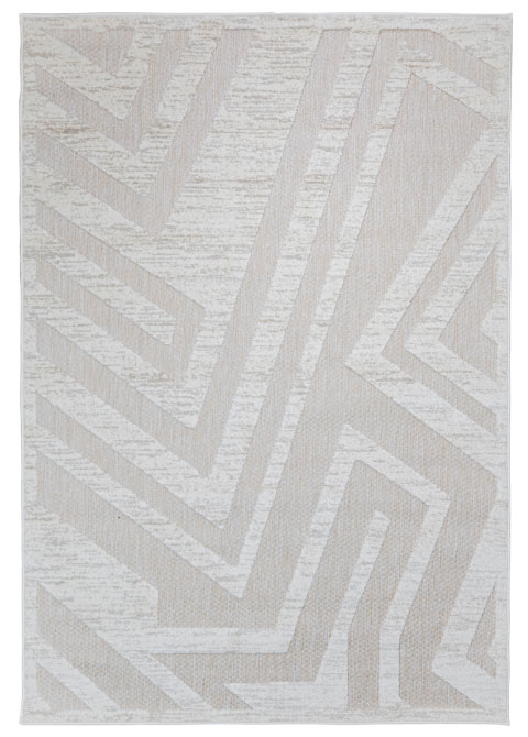 Tapete Moderno Neutro con Diseño Geométrico en Beige